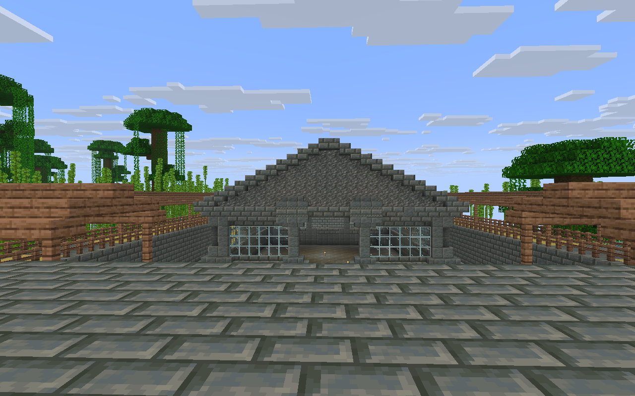 Minecraft image two: building in jungle biome
