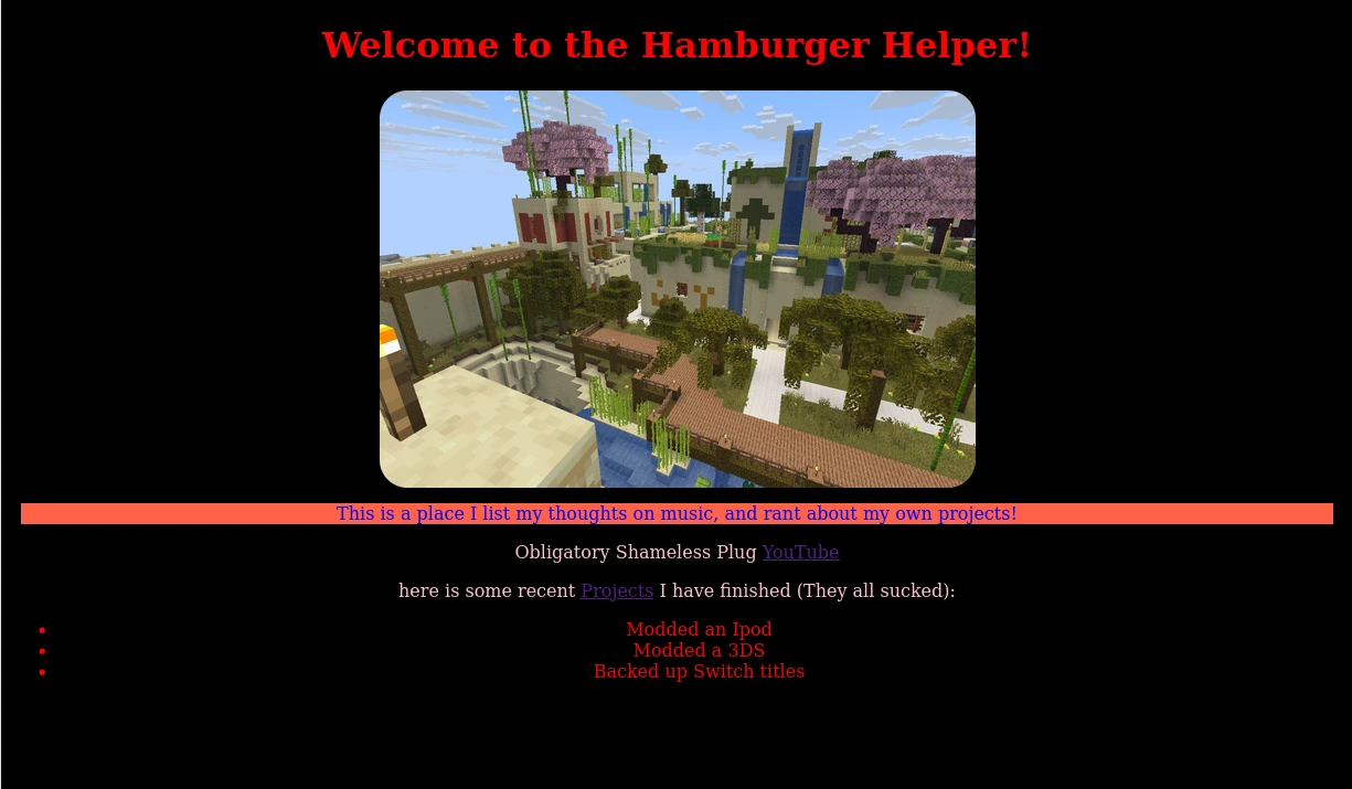 First Version of the website